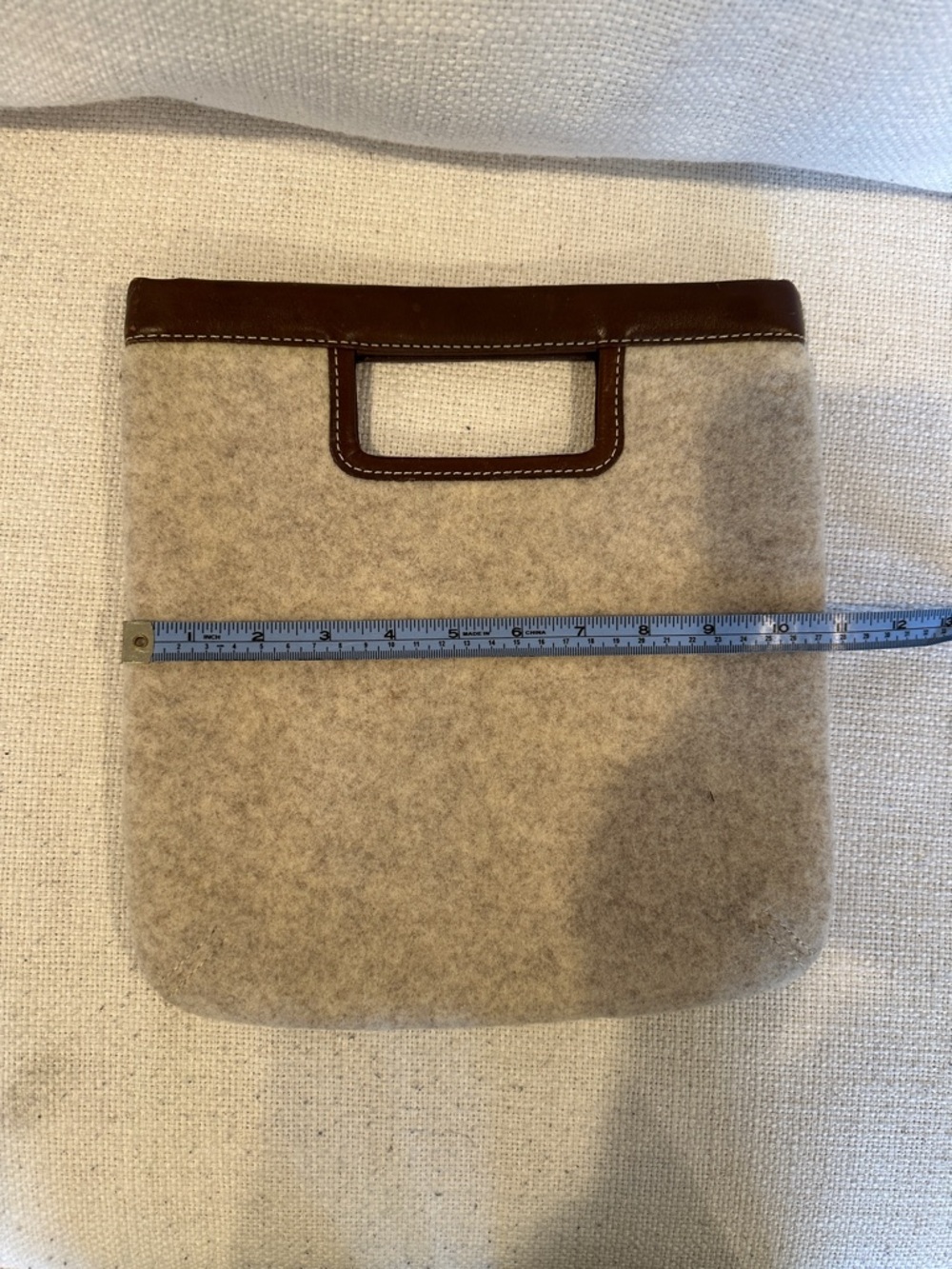 Banana Republic taupe wool bag